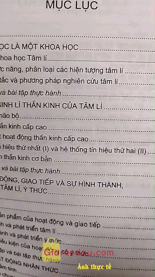 Giảm giá [Mã giảm 10%] Sách Giáo trình tâm lí học đại cương NXB Đại học Sư phạm. Tốt. Đóng gói kĩ. Sẽ mua sách tại cửa hàng chính thức của nhà. 