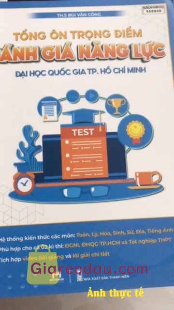 Giảm giá [Mã giảm 50%] Sách Tổng ôn trọng điểm kỳ thi đánh giá năng lực (Thầy Bùi Văn Công). sách tổng hợp kiến thức trọng tâm khá đầy đủ, giấy hơi mỏng. 