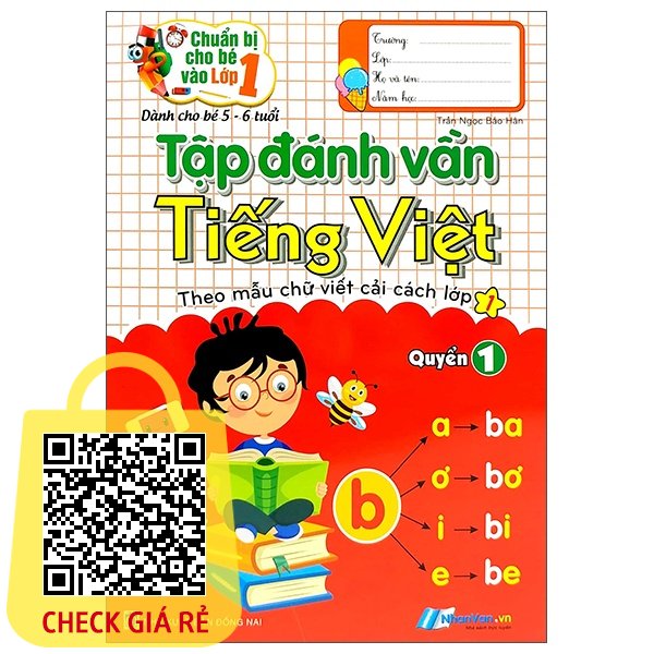 sach chuan bi cho be vao lop 1 tap danh van tieng viet quyen 1 tai ban