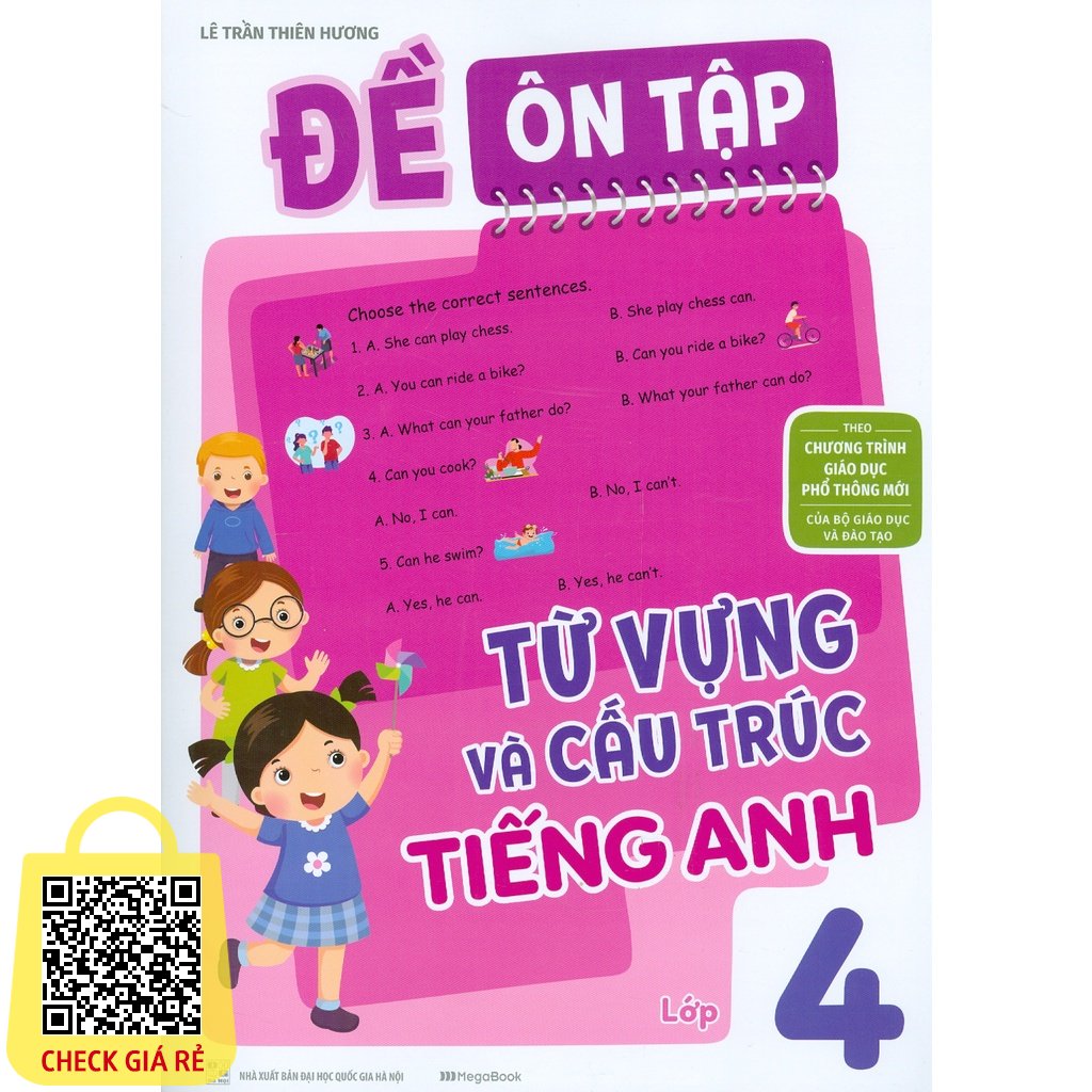 Sách Đề ôn tập từ vựng và cấu trúc Tiếng Anh Lớp 4 (Megabook)