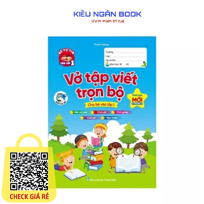 Sách Vở Tập Viết Trọn Bộ Cho Bé Vào Lớp 1 Phiên Bản Mới ( 5 in 1)