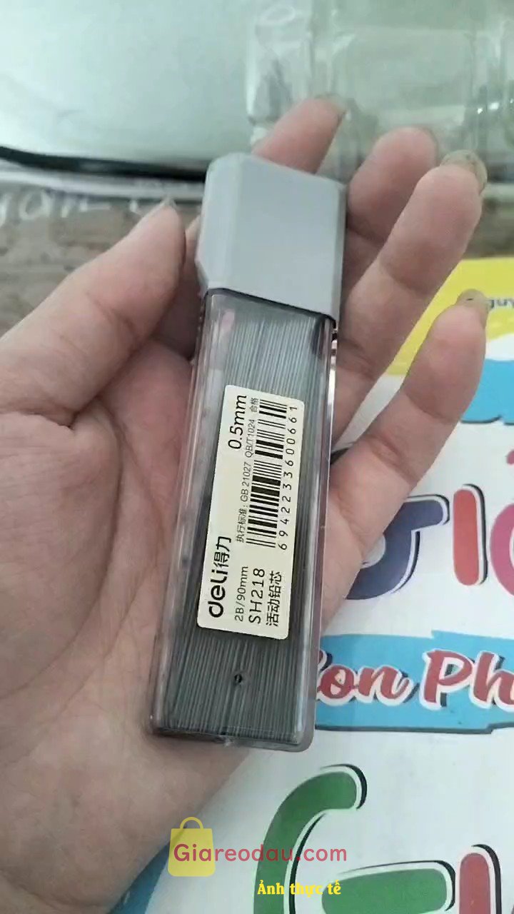 Giảm giá [Mã giảm 42%] Bút chì kim bấm Deli ngòi 0.5mm màu trắng dễ thương cao cấp cải tiến có đầu tẩy cho học sinh văn phòng nhỏ gọn tiện lợi. Sau bao ngày chờ đợi ☺️ , cuối cùng em cũng nhận được hàng 🫶.. 