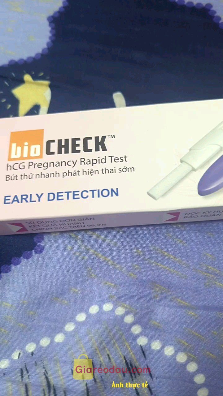 Giảm giá Bút thử thai sớm Biocheck chính xác 100% date 08.2024. Giao hàng nhanh chóng, shop tư vấn phản hồi nhanh chóng lẹ làng. Đong. 