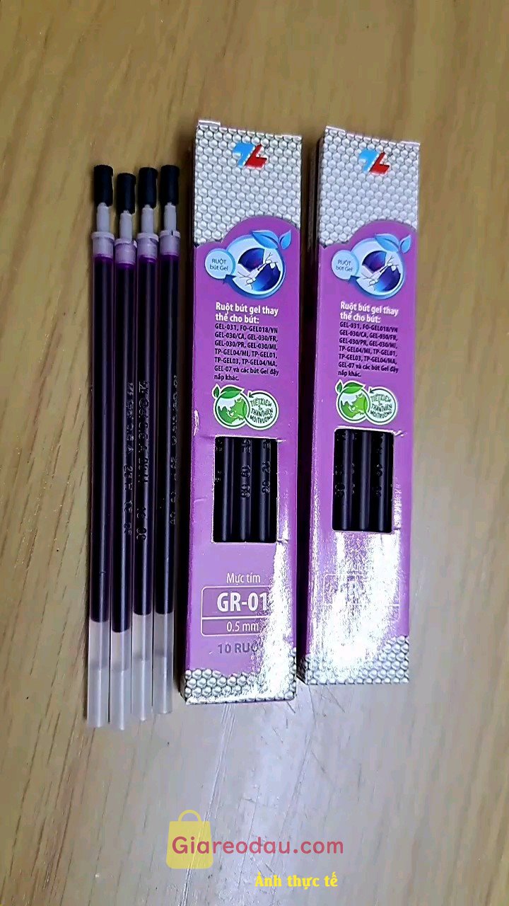 Giảm giá [Mã giảm 17%] Combo 24 Ruột bút Gel Thiên Long mực đẹp không lem - viết trơn êm - thay ruột cho bút gel đậy nắp GR-01. Giao hàng nhanh.. Đóng gói cẩn thận.. Giá cả hợp lý.. Mình sẽ ủng. 