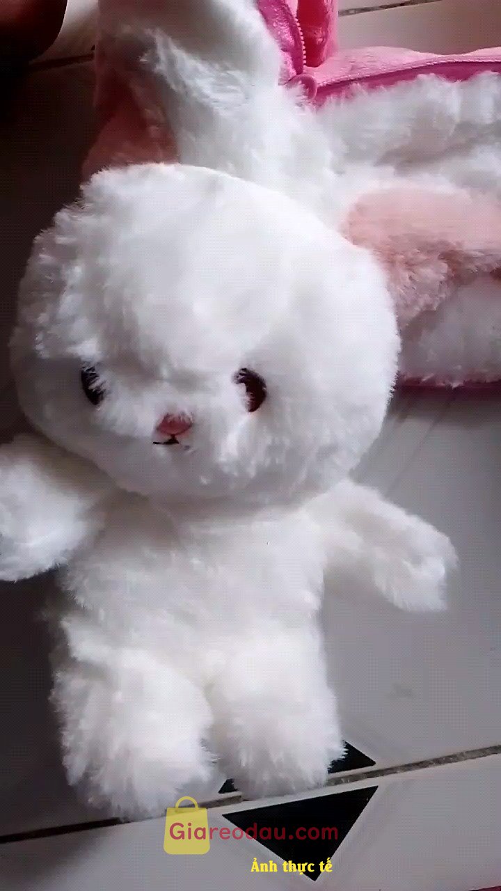 Giảm giá [Mã giảm 50%] Gấu Bông Thỏ dâu tây - Cà rốt thỏ ANVIHOME - trái cây biến hình thỏ 2 trong 1. Mua cũng đâu phải rẻ tuền đâu mà đầu con thỏ méo xẹo vậy nè.. 