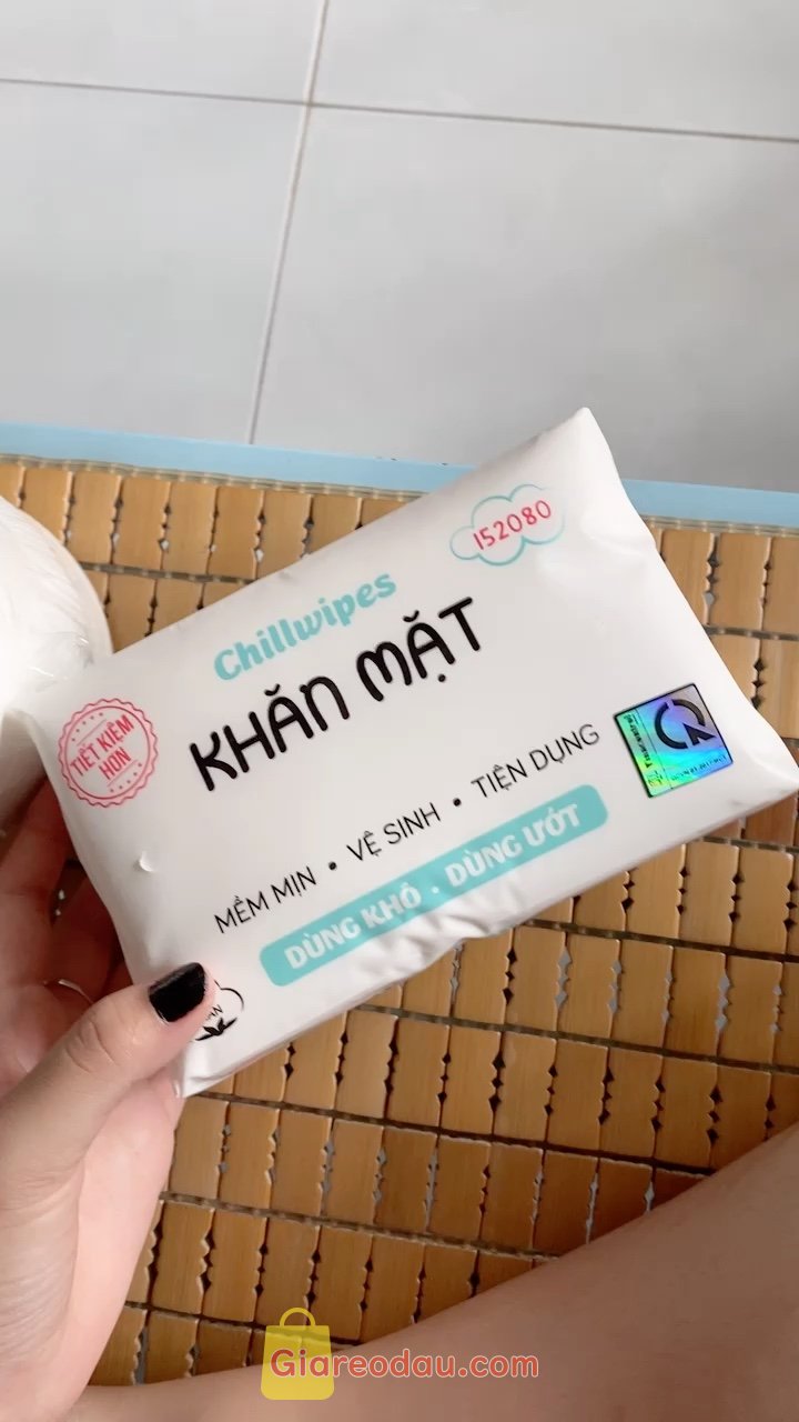 Giảm giá [Mã giảm 41%] Khăn mặt khô Chillwipes dùng 1 lần lau khô, lau ướt - Giấy lau mặt dùng một lần. Shop giao hàng nhanh, đóng gói cẩn thận ,giao đủ hàng chưa dùng nên. 