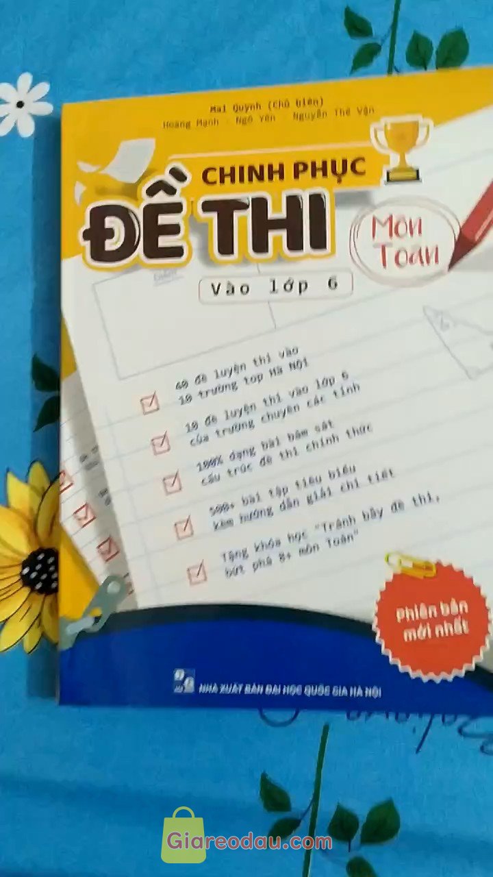 Giảm giá [Mã giảm 16%] [LỚP 5] Sách Chinh Phục Đề Thi Vào Lớp 6 Môn Toán - Bộ đề chuẩn ôn luyện thi vào lớp 6 chất lượng cao - HOCMAI. Sách đẹp, nội đứng rõ ràng, có đề bài, bài giải chi tiết, phục. 