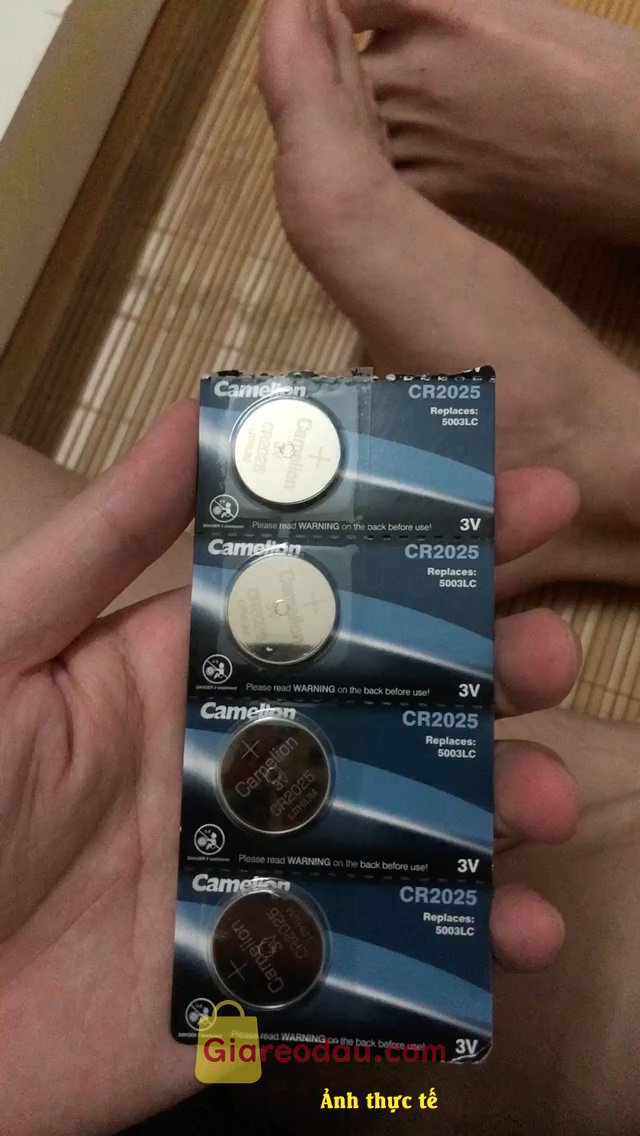 Giảm giá [Mã giảm 42%] Pin CR2025 Camelion Lithium 3V chính hãng cho máy tính Casio, pin cúc áo, pin cmos máy tính, pin đồng hồ. Mình nhận được hàng dùng thấy tốt, tuy đơn hàng nhỏ nhưng shop. 