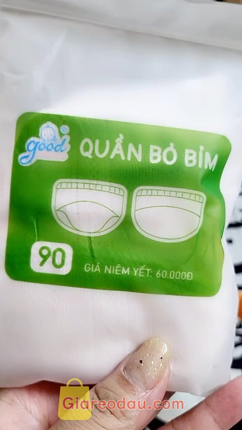 Giảm giá [Mã giảm 25%] QUẦN BỎ BỈM CAO CẤP THÔNG HƠI GOODMAMA SIÊU THOÁNG KHÍ. Cảm nhận về quần lúc đầu t nghĩ nó siêu mỏng nhưng hoá ra khá. 