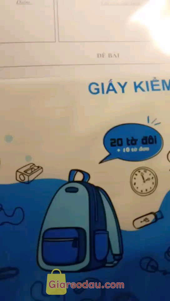 Giảm giá Sách - Giấy kiểm tra cấp 2 - (20 tờ đôi + 10 tờ đơn dòng kẻ ngang). Giao hàng nhanh, giấy kiểm tra chất lượng, đóng gói đẹp 🥰. Shipper. 