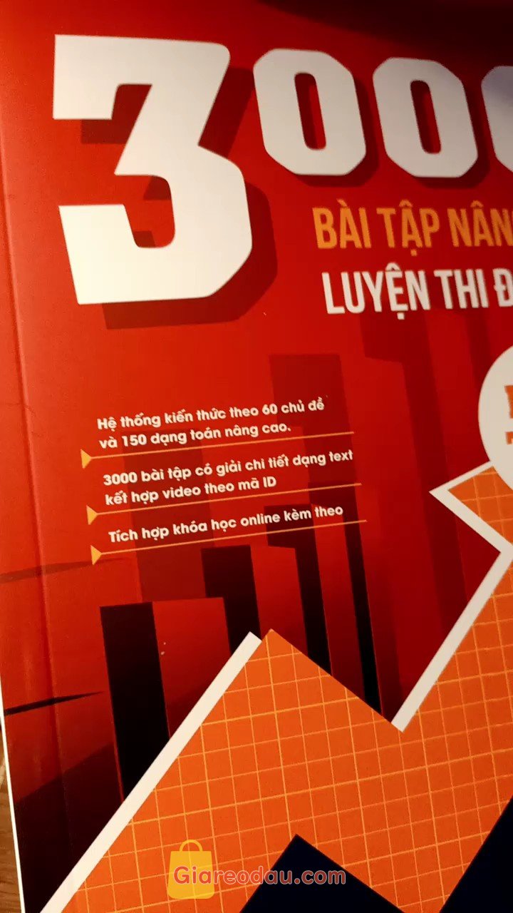 Giảm giá [Mã giảm 26%] Sách ID ôn luyện thi THPT Quốc gia 2023 môn Toán: 3000 bài tập Nâng cao luyện thi THPTQG - Bản 2022. Bìa đẹp, sách cũng đẹp, mọi thứ đều okela, giao hàng nhanh, đóng. 
