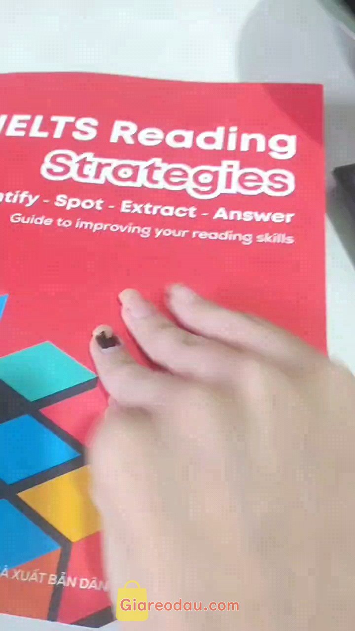 Giảm giá [Mã giảm 5%] Sách IELTS Reading Strategies - Chiến thuật làm bài thi IELTS Reading. Hàng giao khá nhanh, đẹp. Đọc qua sách thấy có giải thích mẹo làm. 