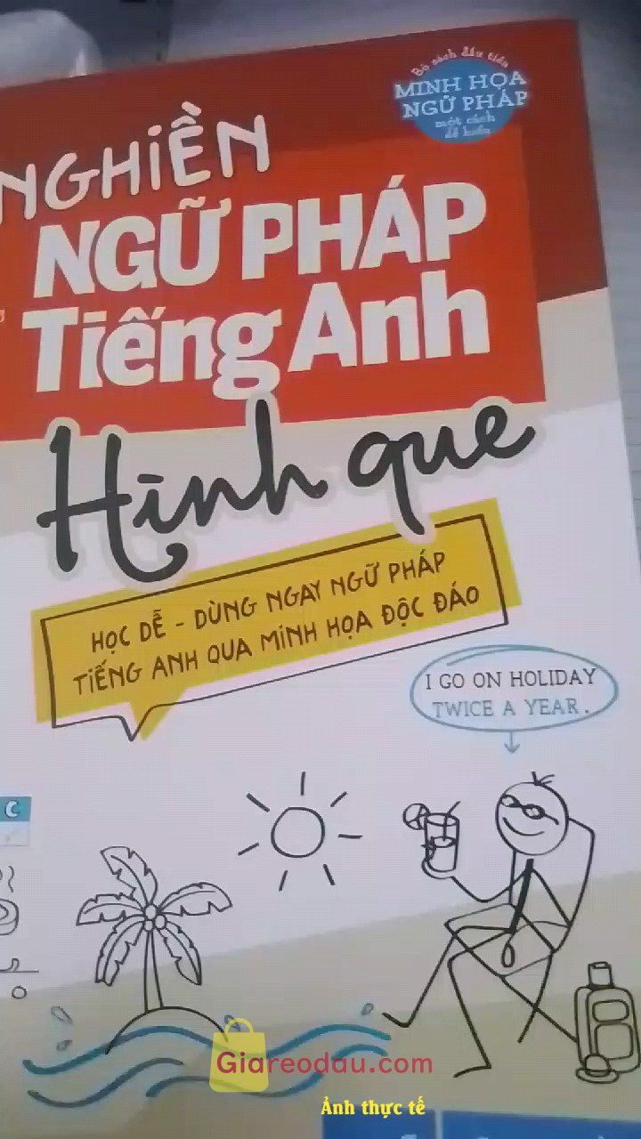 Giảm giá [Mã giảm 22%] Sách Megabook Nghiền ngữ pháp Tiếng Anh hình que. Đóng gói siêu cẩn thận. Sách hay, mình hoạ dễ hiểu. Nên mua nha.. 