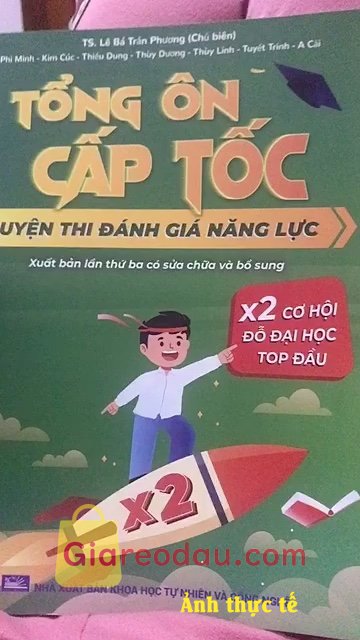Giảm giá [Mã giảm 20%] Sách Tổng ôn cấp tốc luyện thi Đánh giá năng lực Bản 2024 luyện thi ĐGNL ĐHQG HN HOCMAI. Bài tập đa dạng nhiều dạng để tham khảo cùng với đó là lời. 