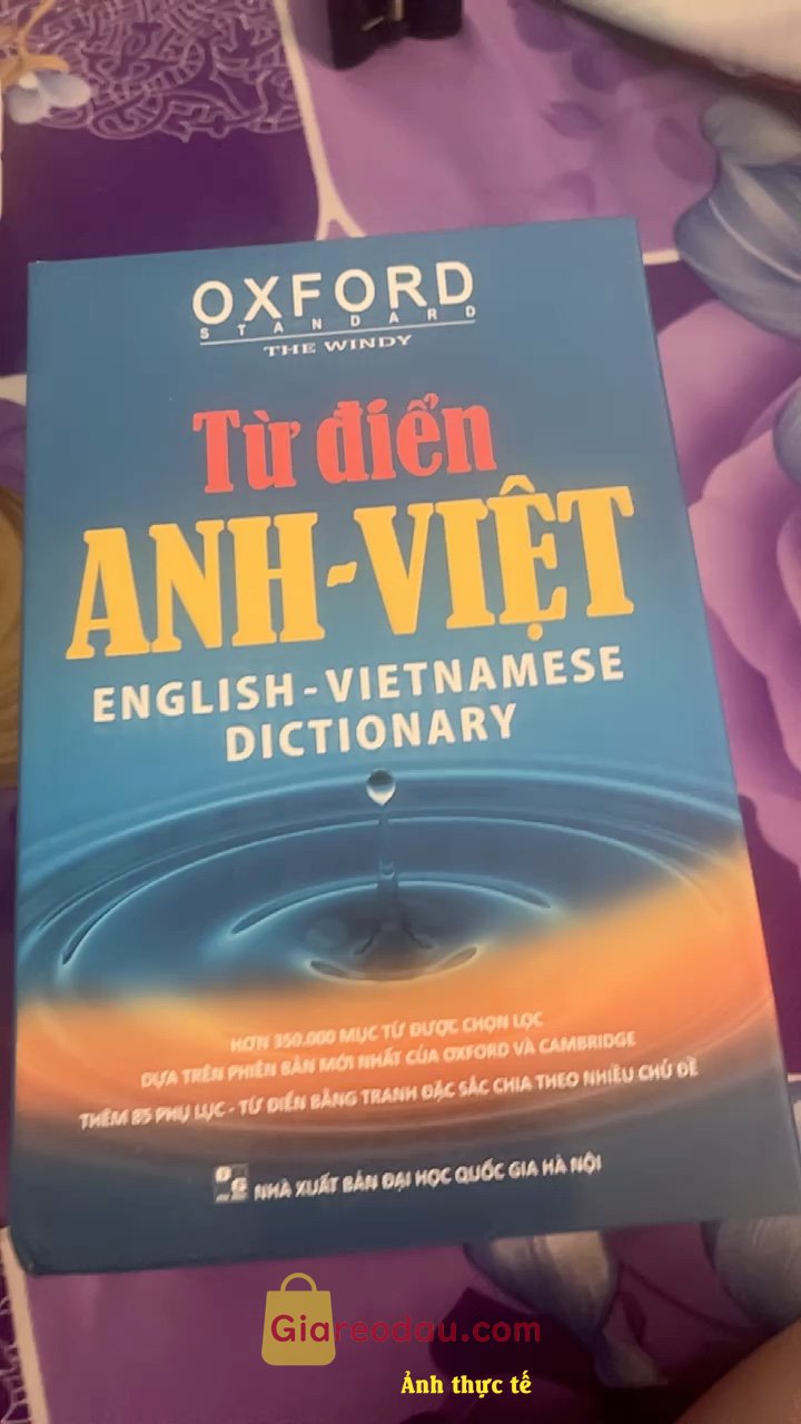 Giảm giá [Mã giảm 28%] Sách -Từ Điển Oxford Anh Việt 350.000 Từ (Hộp Cứng Xanh). Shop đóng gói hàng kĩ giao hàng nhanh lần đầu tiên mua đồ của shop. 