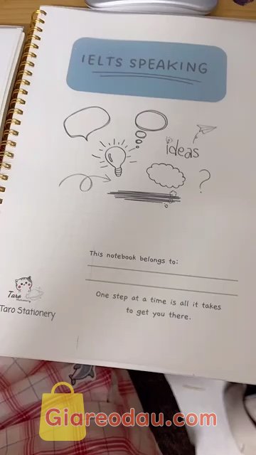Giảm giá [Mã giảm 35%] Sổ IELTS Writing, Speaking, Listening, Speaking Sổ Notebook IELTS, Tiếng Anh Taro Stationery. Bìa thiết kế đẹp, tạo cảm hứng học IELTS và take notes. Sẽ ủng. 