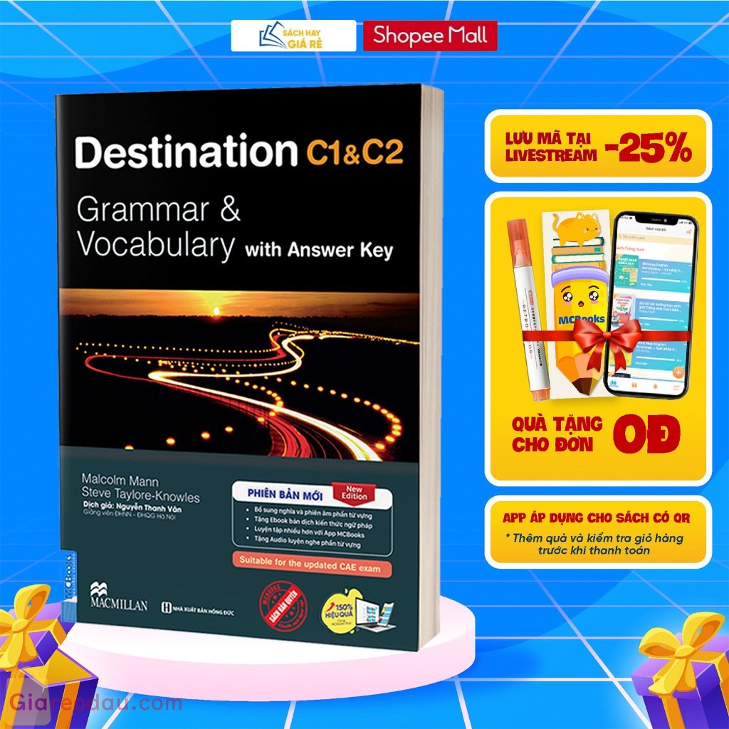 Sach Destination C1&C2 Grammar and Vocabulary (Kèm Dáp Án) Tang Audio va bai tap thuc hanh MCBooks
