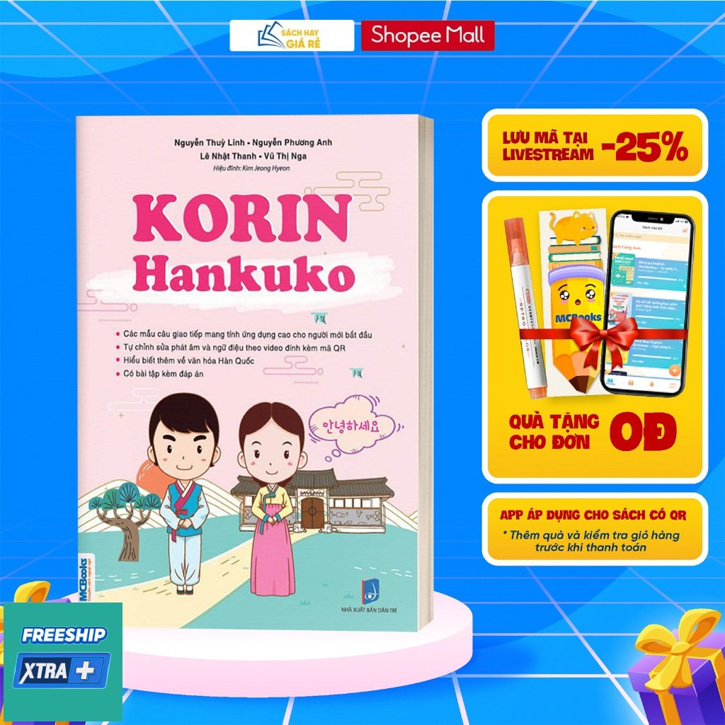 Sách Giao tiếp tiếng Hàn Korin - Tặng kèm khóa học