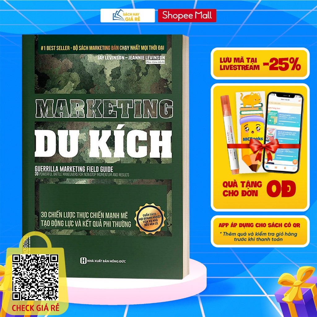 Sách Marketing Du Kích - 30 Chiến Lược Thực Chiến Mạnh Mẽ Tạo Động Lực Và Kết Quả Phi Thường - BizBooks