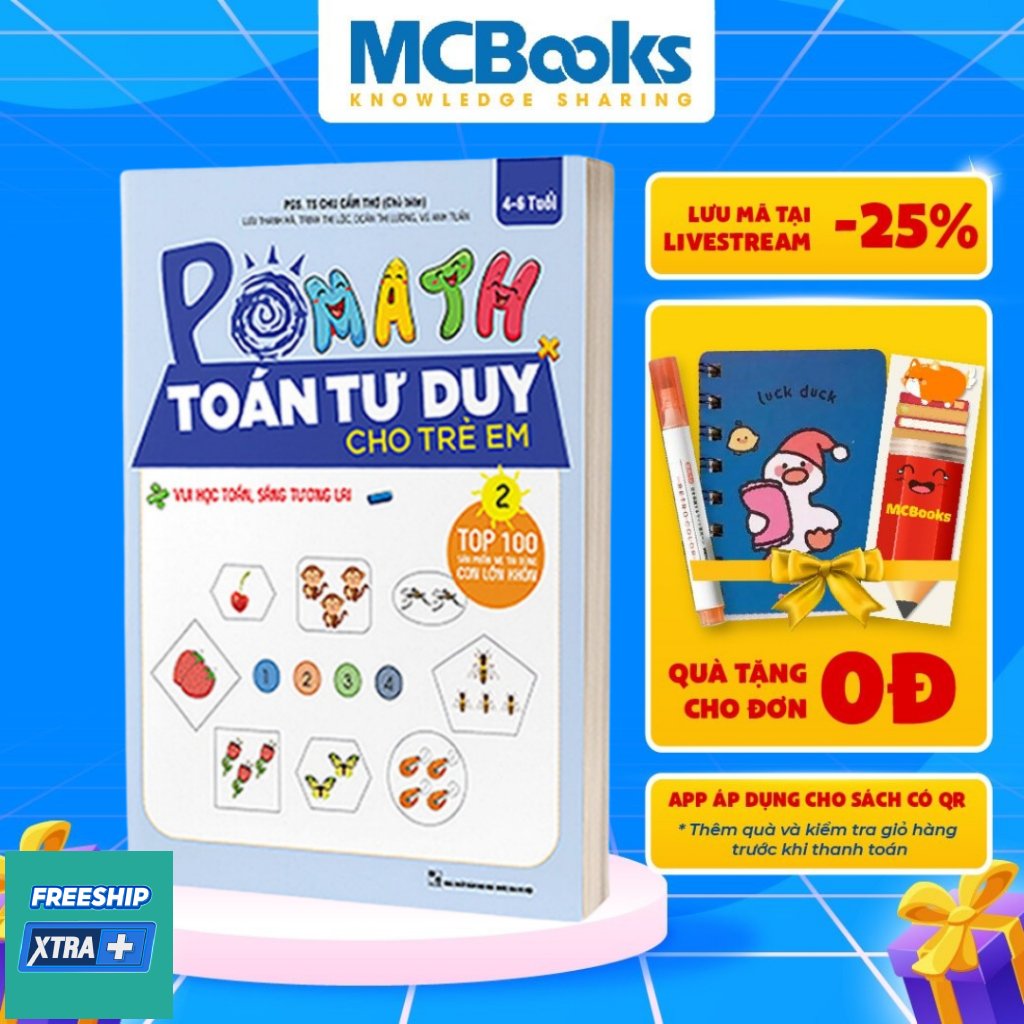 Sách POMath-Toán tư duy cho trẻ em tập 2 - MCBooks