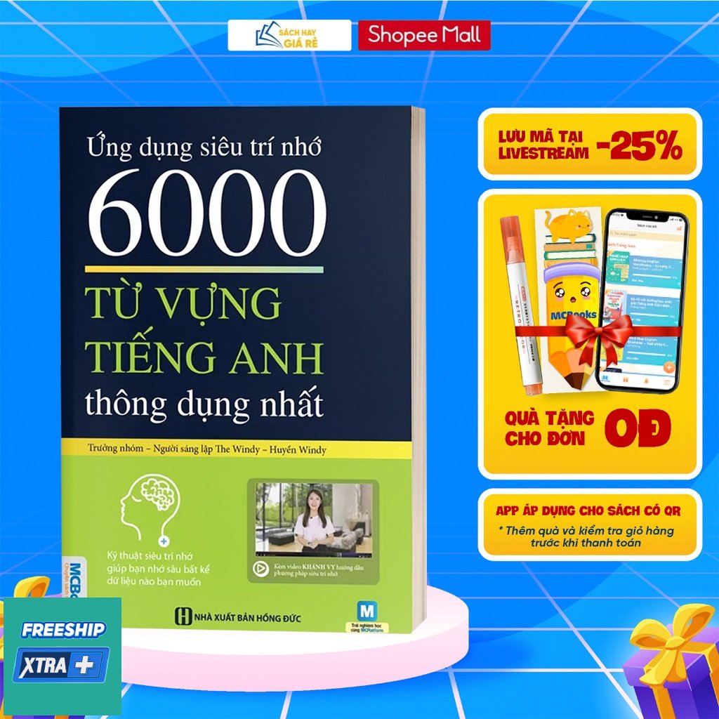 Sách Ứng Dụng Siêu Trí Nhớ 6000 Từ Vựng Tiếng Anh Thông Dụng Nhất