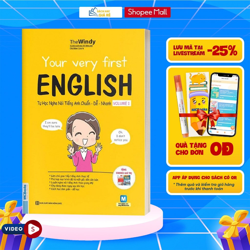 Sách Your Very First English Tự Học Nghe Nói Tiếng Anh Chuẩn Dễ Nhanh Volume 1